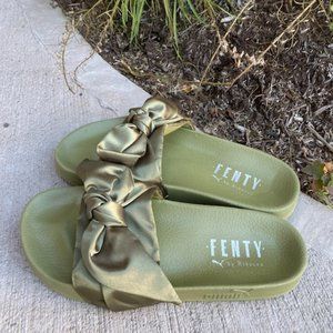 New Fenty by Rihanna Satin Bow Slides